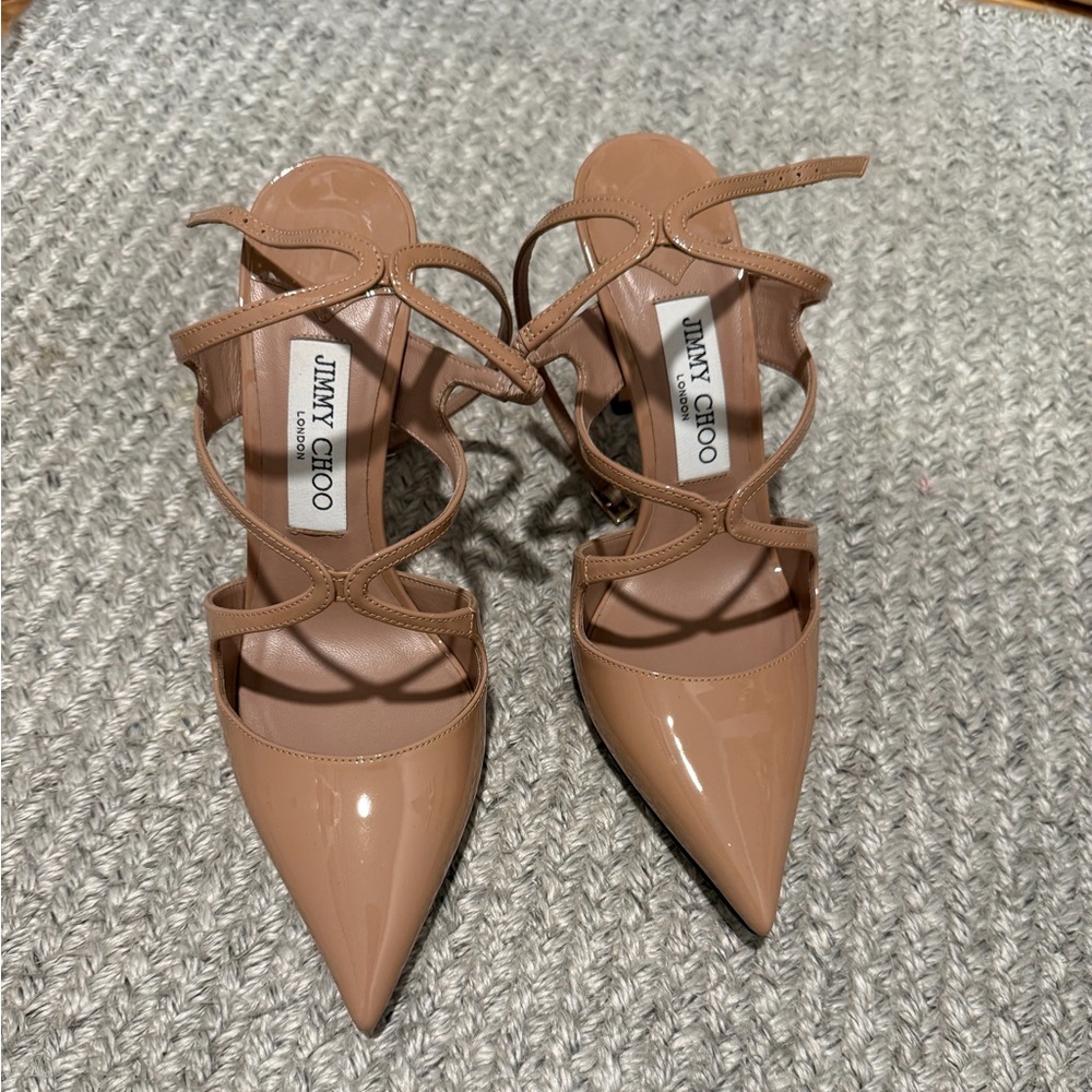 Jimmy Choo Azia Pump in Ballet Pink. Size 37.5